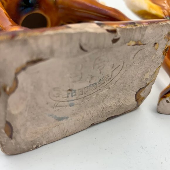 1980's Vintage Chinese Sancai Glaze Porcelain Tang Camel and Horse Figures - Picture 3 of 6